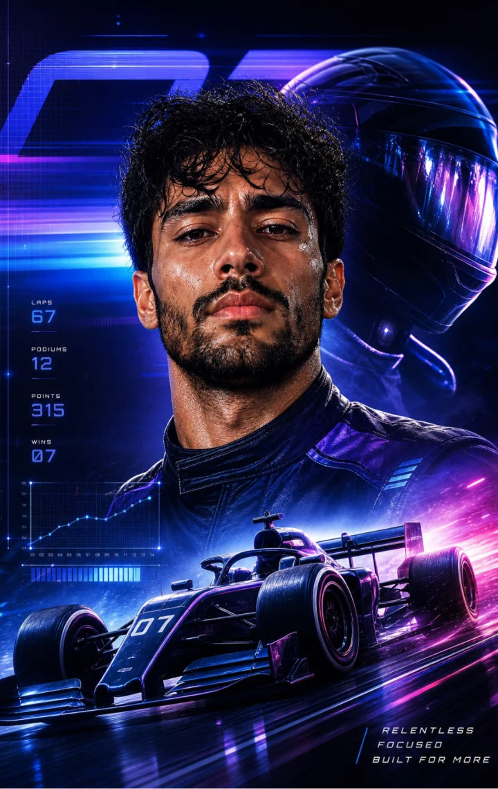 Your finished cinematic F1 poster