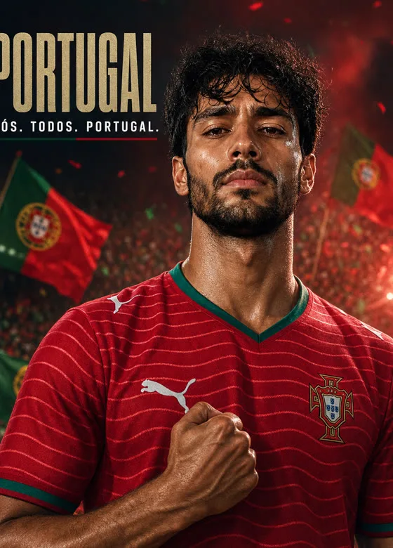 Portugal supporter poster of you, generated by HeroFrame